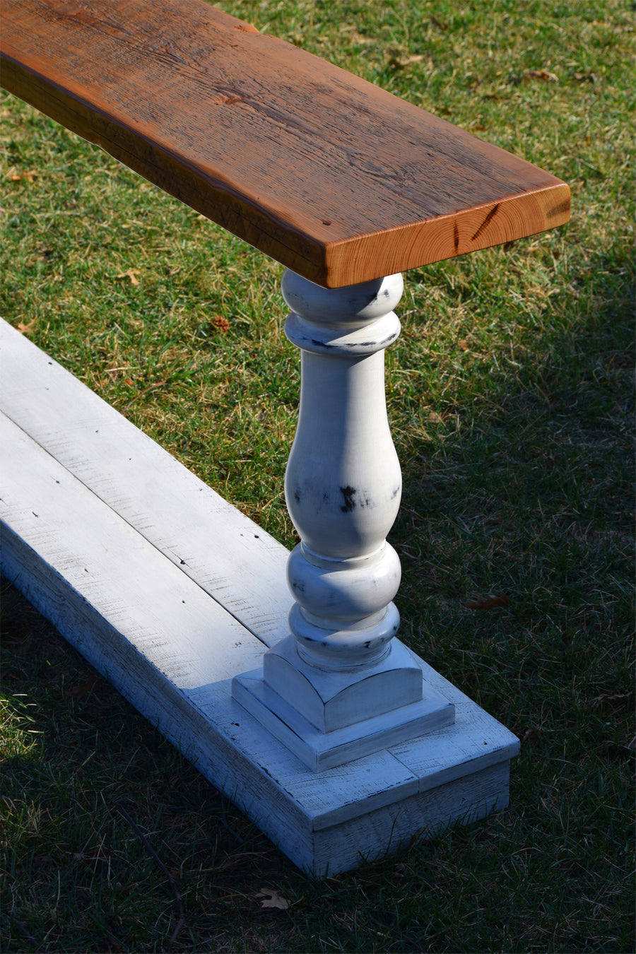 Balustrade / Turned Leg Console Table - Reclaimed Wood