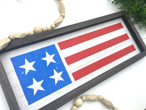 Stars and Stripes Wood Sign