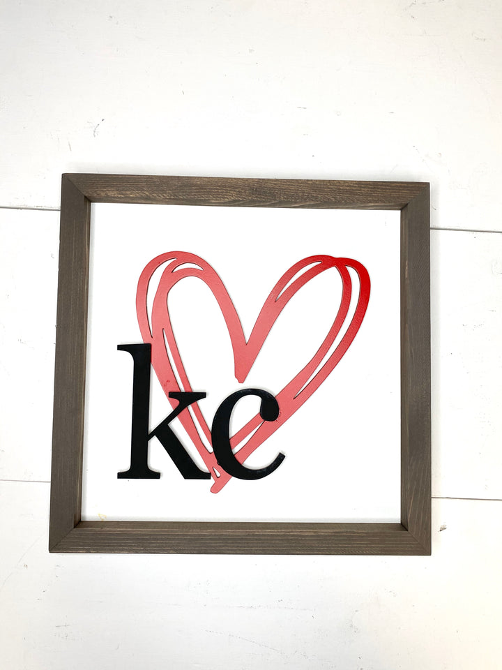 Red Heart with KC