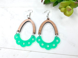 Green Arch Dangle Earring - Wholesale