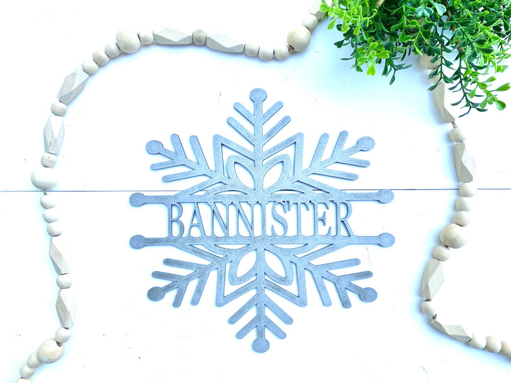 Last Name Snowflake for Wreath
