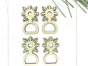 Snowflake Napkin Ring Set of 4