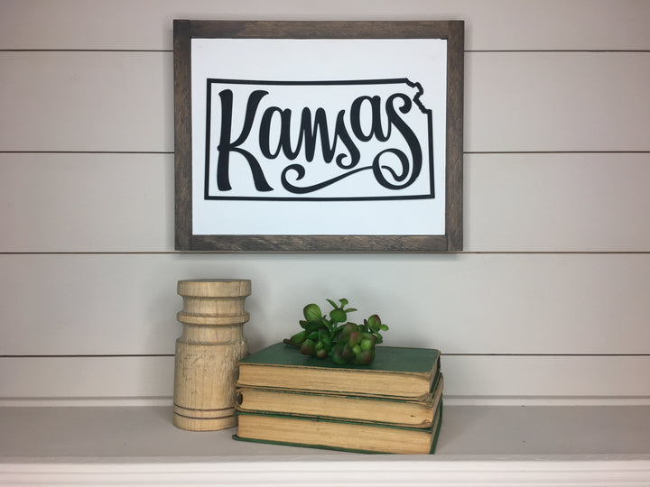University of Kansas, Kansas State University, Kansas Map, Kansas State, State of Kansas - Outline Version