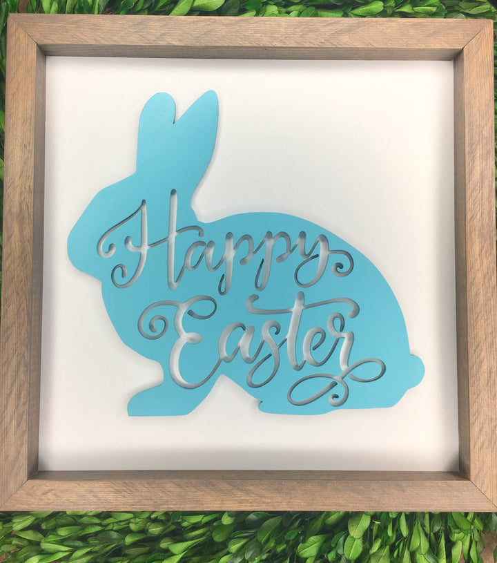 Peter Cottontail, Happy Easter, Easter Bunny Sign Blue