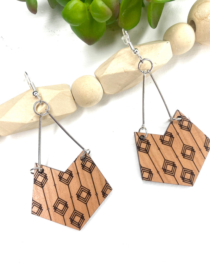 Dangle Chevron Boho Earrings - Wholesale