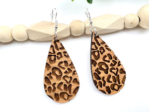 Leopard Teardrop Earrings - Wholesale