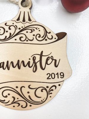 Personalized Family Name Ornament