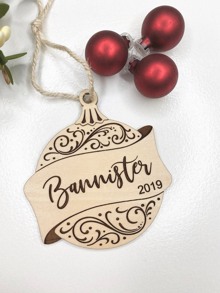 Personalized Family Name Ornament
