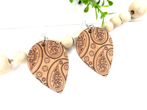 Upside Down Teardrop Earring Paisley - Wholesale