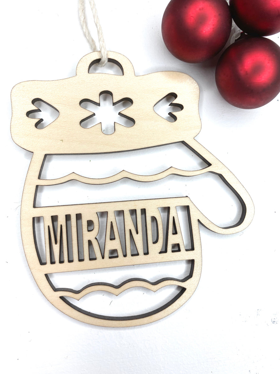 Personalized Mitten Ornament for Child