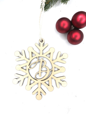 Monogram Snowflake Ornament