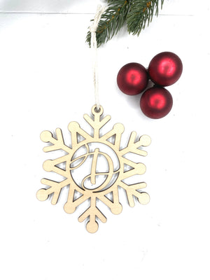 Monogram Snowflake Ornament