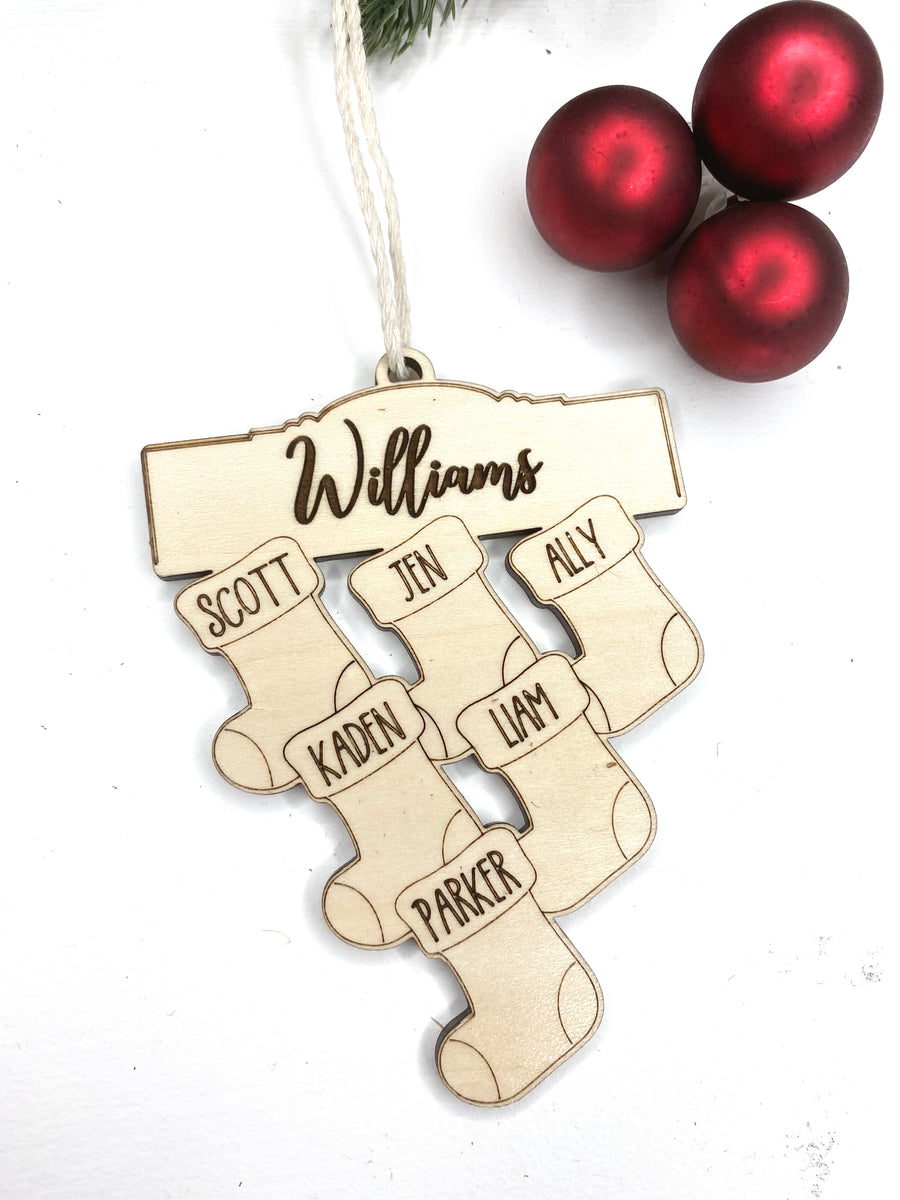 Family Names Stocking Ornament