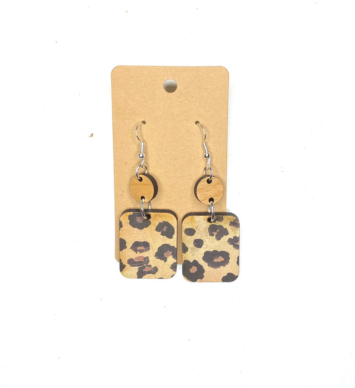 Trunk Show - Leopard Circle with Rectangle Drop