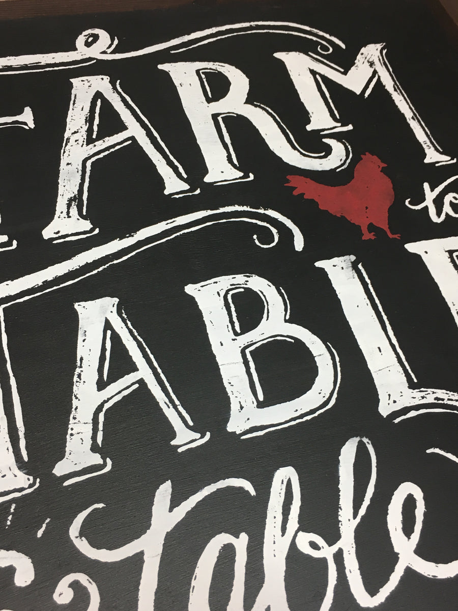 Farm to Table, Hearth, Farm to Table Wood Sign, Farm to Table & Table to Soul