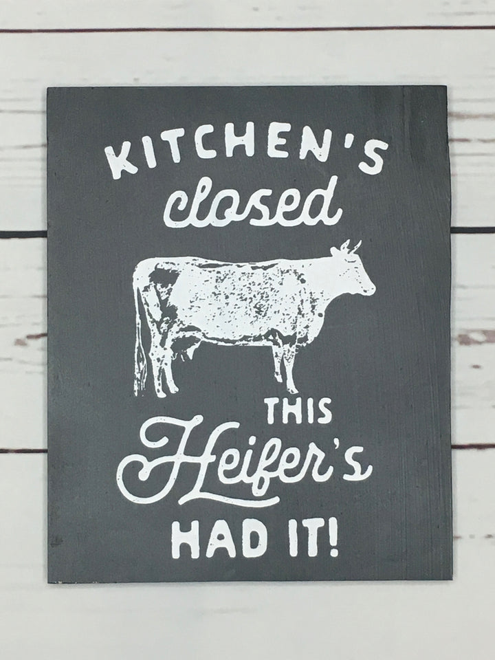Kitchens Closed, Heifer, Cow Kitchen Decor, Farmhouse Kitchen Decor