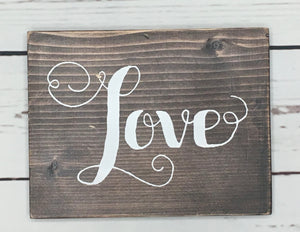 Love Quotes, Love Script Sign, Wedding Shower Gift