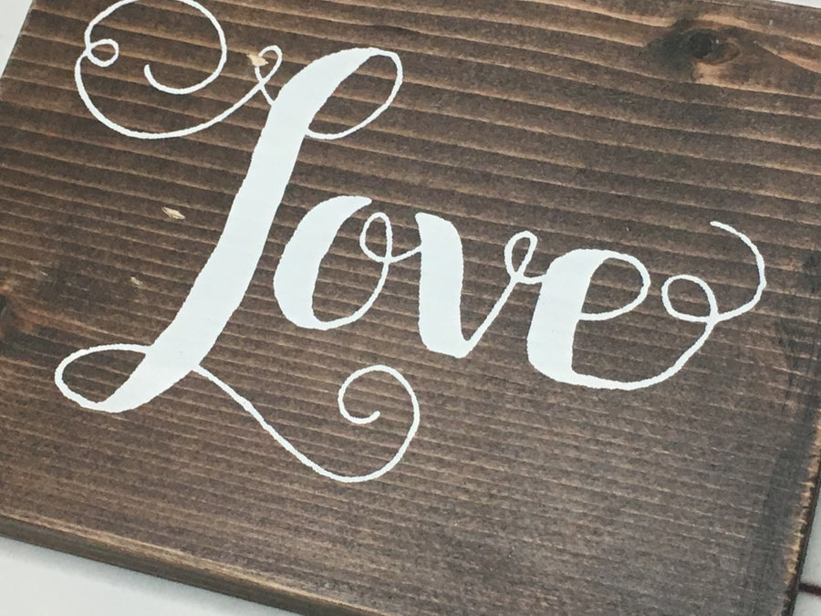 Love Quotes, Love Script Sign, Wedding Shower Gift