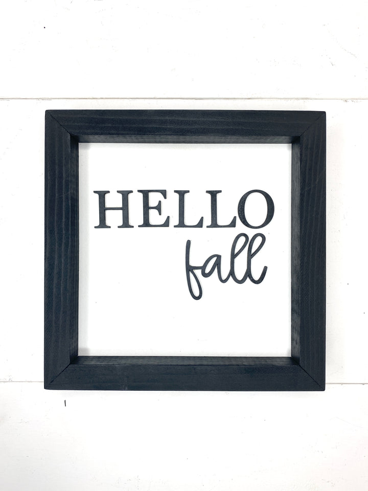 Hello Fall Mini Sign