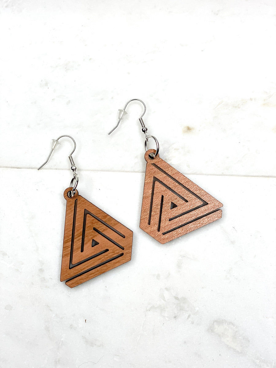 Infinity Triangle Earrings