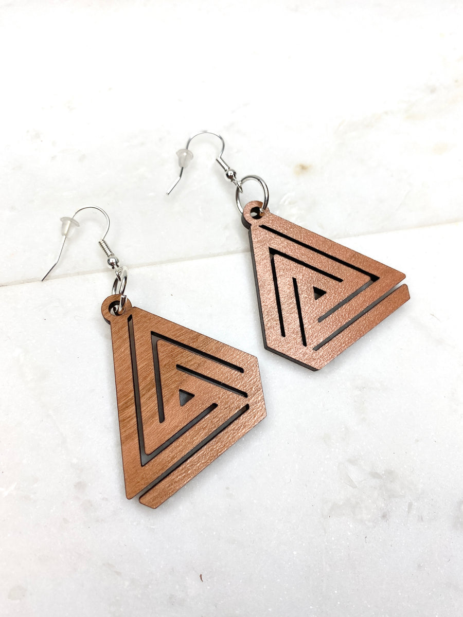 Infinity Triangle Earrings