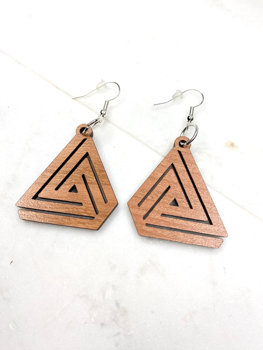 Infinity Triangle Earrings