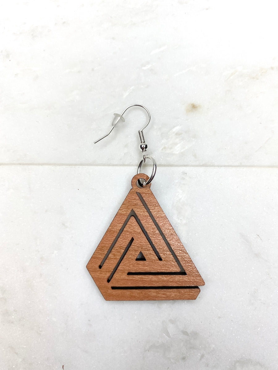 Infinity Triangle Earrings