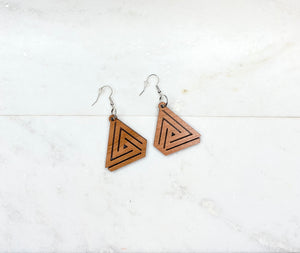 Infinity Triangle Earrings