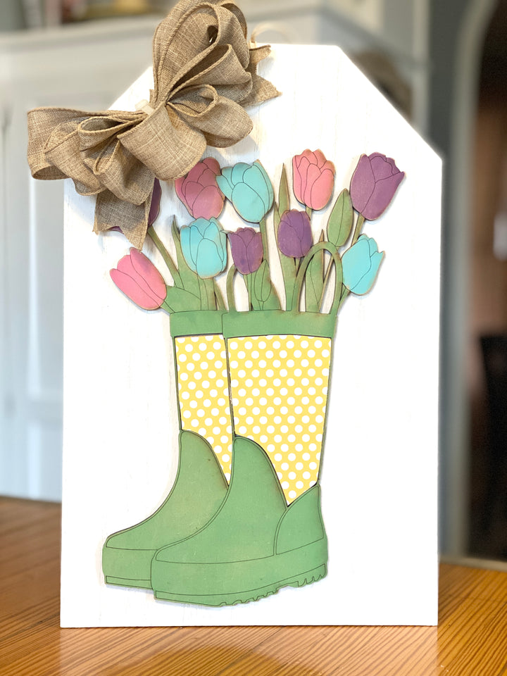 Rain Boots with Flowers