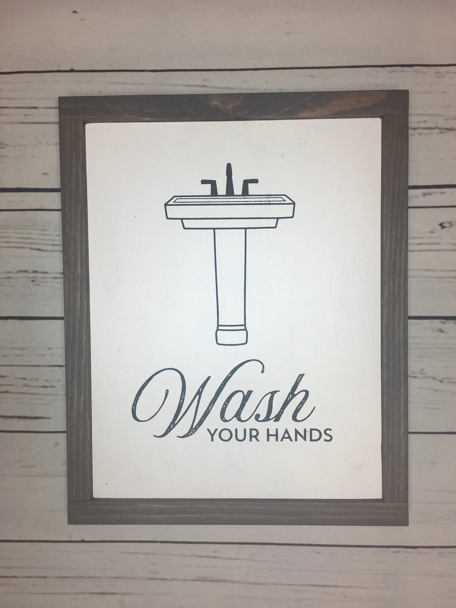 Wash Your Hands, Restroom Sign, Wash Your Hands Sign, Bathroom Art, Bathroom Wall Decor