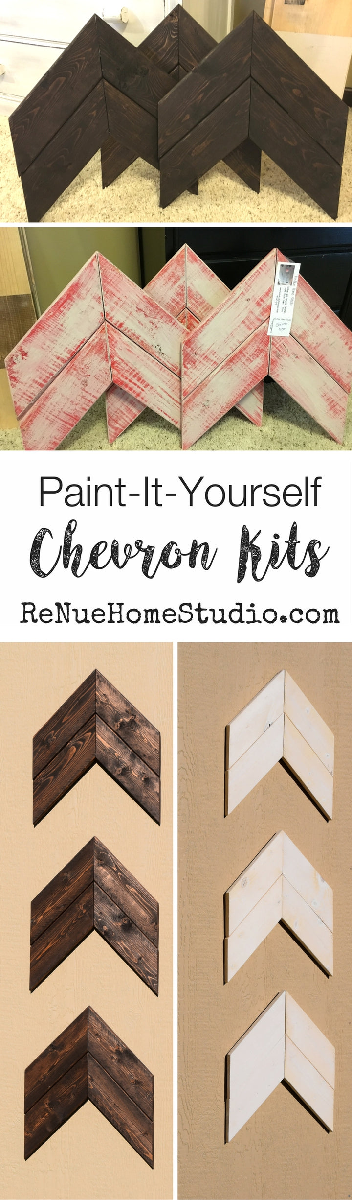 Make Your Own Chevron Kit - Just Paint or Stain