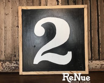 Family Number Sign, House Warming Gift, Family Size Sign